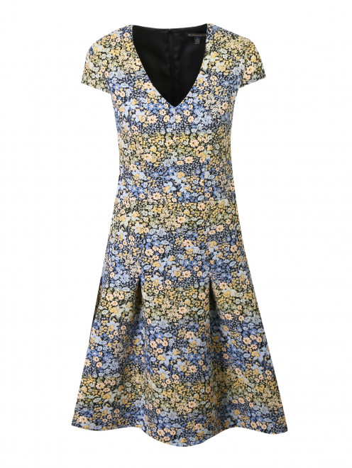 Платье из смешанного хлопка с цветочным узором Brooks Brothers - Общий вид