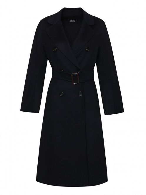 Пальто из шерсти с поясом Max Mara - Общий вид