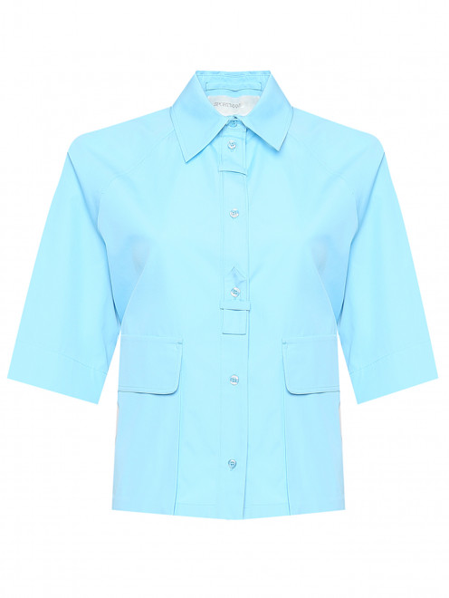 Рубашка из хлопка с накладными карманами Sportmax - Общий вид