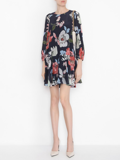 Платье из шелка с цветочным узором Max&Co - МодельОбщийВид