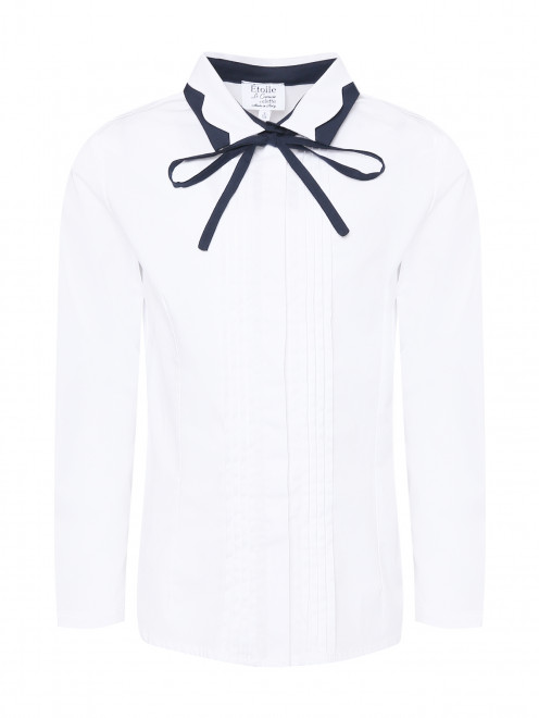 Блуза из хлопка с контрастной отделкой  Aletta Couture - Общий вид