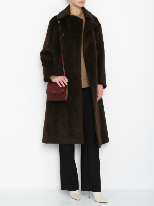 Двубортное пальто из смешанной шерсти Max Mara - МодельОбщийВид
