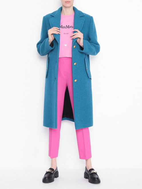 Пальто из смешанной шерсти с карманами Moschino Boutique - МодельОбщийВид