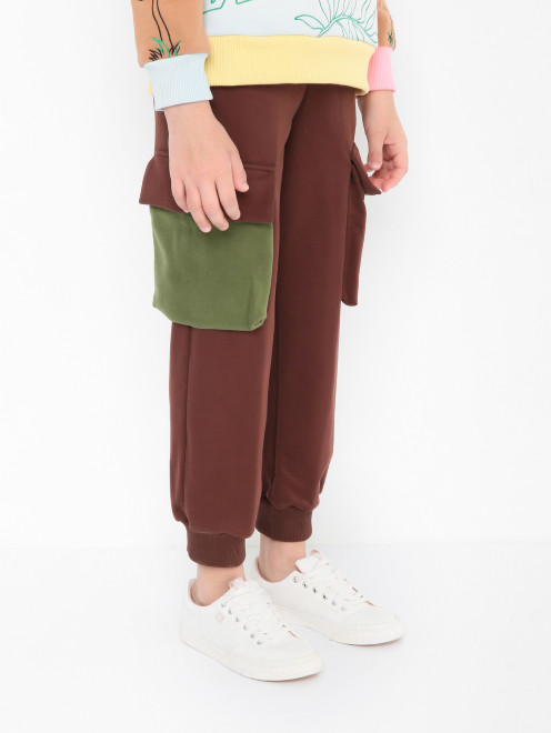 Трикотажные брюки с карманами Miagia - МодельВерхНиз