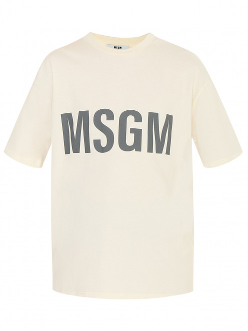 Трикотажныая футболка с принтом MSGM - Общий вид