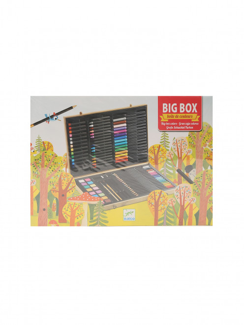 Большой набор: карандаши, фломастеры, краски Djeco - Общий вид