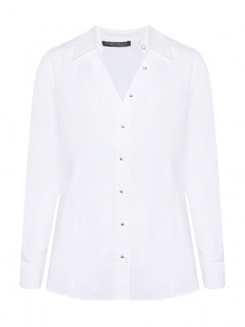 Блуза из хлопка с декоративными пуговицами Marina Rinaldi - Общий вид
