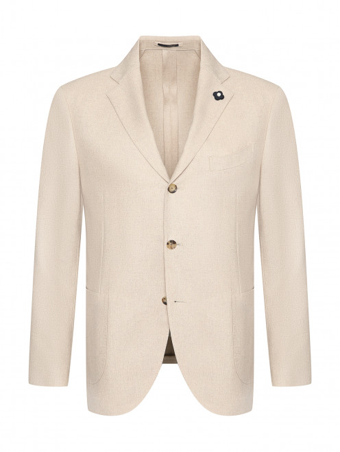 Пиджак из кашемира с карманами LARDINI - Общий вид