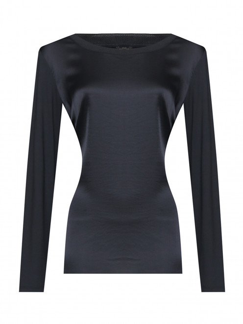 Блуза однотонная с круглым вырезом Marina Rinaldi - Общий вид