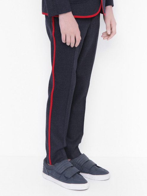 Шерстяные брюки с лампасами Dolce & Gabbana - МодельВерхНиз