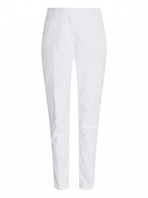 Укороченные брюки из фактурного хлопка Brooks Brothers - Общий вид