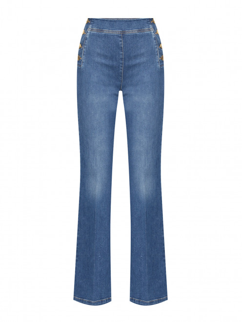 Расклешенные джинсы из хлопка с высокой посадкой Luisa Spagnoli - Общий вид