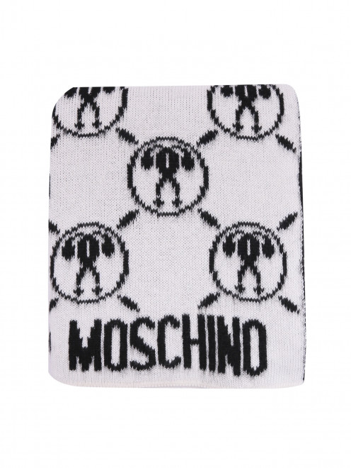 Шарф из смешанной шерсти с монограммой Moschino - Общий вид