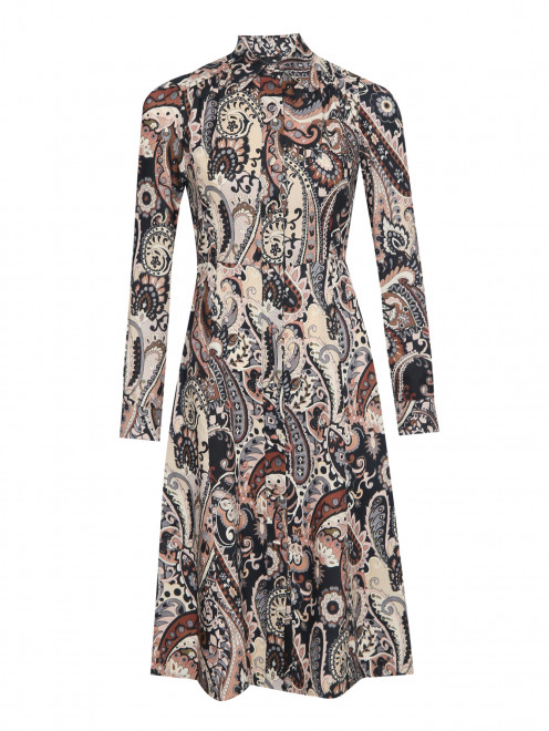 Платье из шерсти и шелка с узором Etro - Общий вид