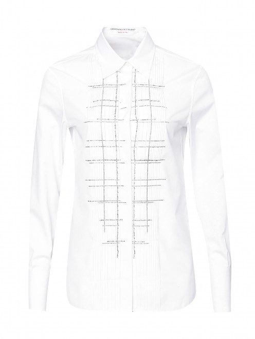 Блуза из хлопка с аппликацией Ermanno Scervino - Общий вид