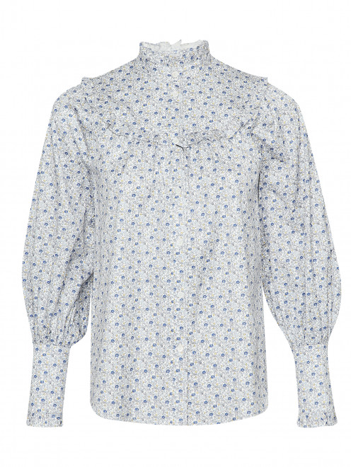Блуза из хлопка с цветочным узором Weekend Max Mara - Общий вид