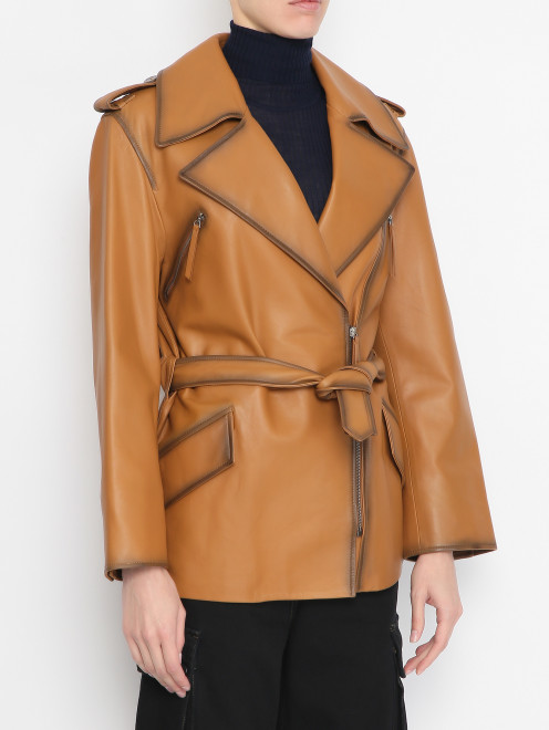 Куртка из кожи на молнии Alberta Ferretti - МодельВерхНиз