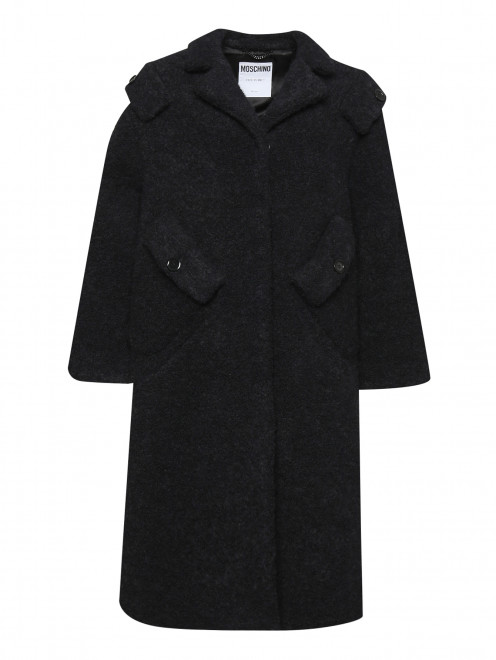 Пальто из смешанной шерсти с карманами Moschino - Общий вид