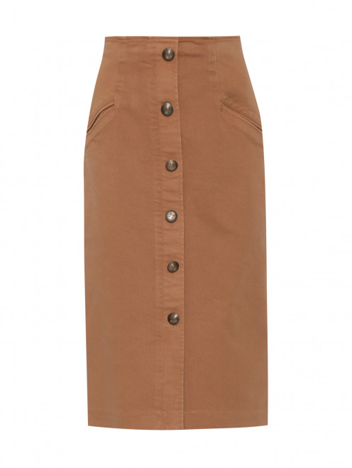 Джинсовая юбка из хлопка с карманами Etro - Общий вид