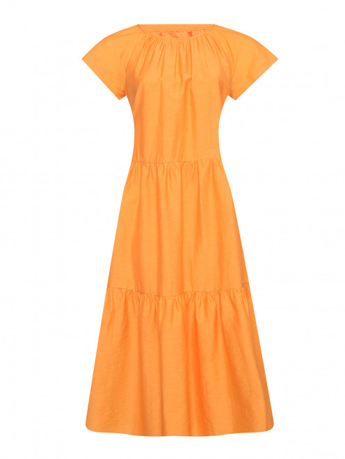 Платье из хлопка и льна свободного кроя Weekend Max Mara - Общий вид