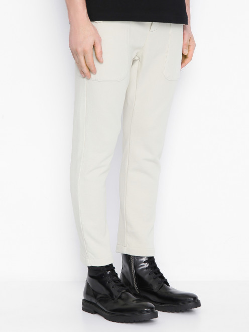 Трикотажные брюки из хлопка с накладными карманами Barena - МодельВерхНиз