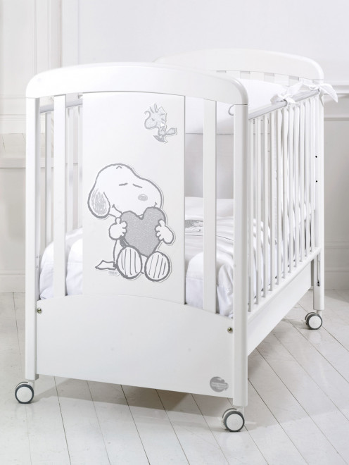 Кровать детская с бортиками, колёсиками и рисунком Baby Expert - Общий вид