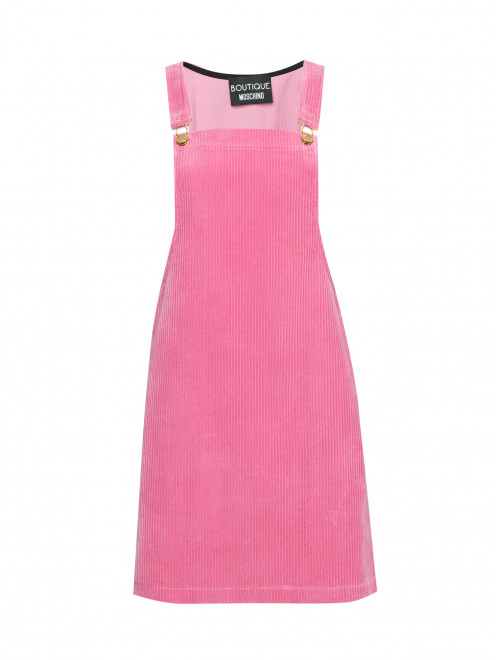 Платье-мини из хлопка с карманами Moschino Boutique - Общий вид