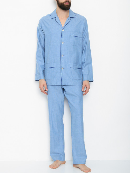 Пижама из хлопка с накладными карманами Roberto Ricetti - МодельОбщийВид