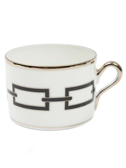 Чайная чашка из фарфора с орнаментом и серебряной окантовкой Ginori 1735 - Общий вид