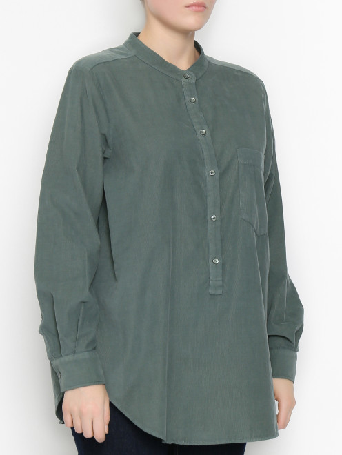 Рубашка из хлопка с карманом Marina Rinaldi - МодельВерхНиз