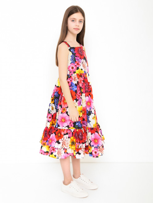Платье из хлопка на лямках Dolce & Gabbana - МодельВерхНиз