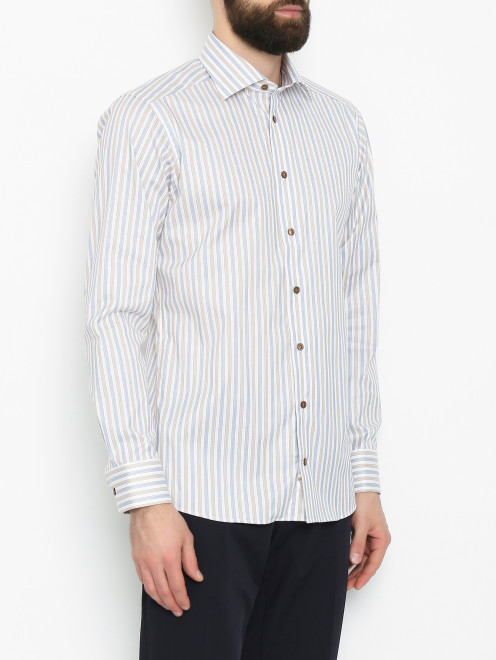 Рубашка из хлопка с узором "полоска" Eton - МодельВерхНиз