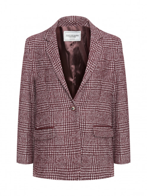 Однобортный пиджак с узором гусиная лапка Forte Dei Marmi Couture - Общий вид