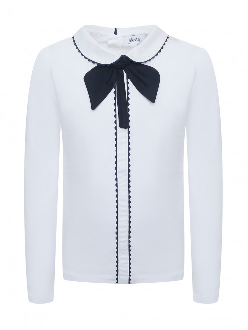 Блуза трикотажная со съемным бантом Aletta Couture - Общий вид