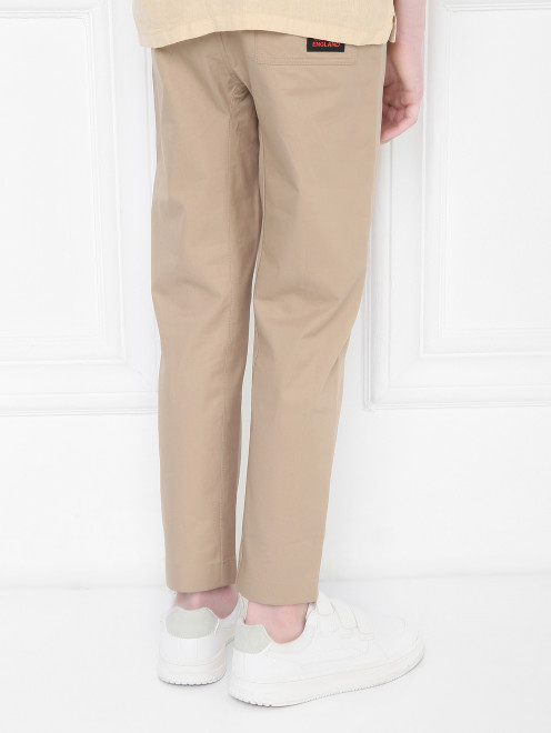 Хлопковые брюки на резинке Burberry - МодельВерхНиз1