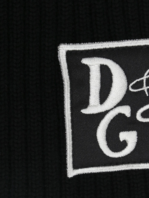 Шерстяной шарф с аппликацией Dolce & Gabbana - Деталь