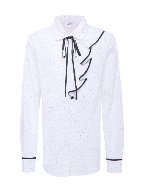 Хлопковая блуза с узором Aletta Couture - Общий вид