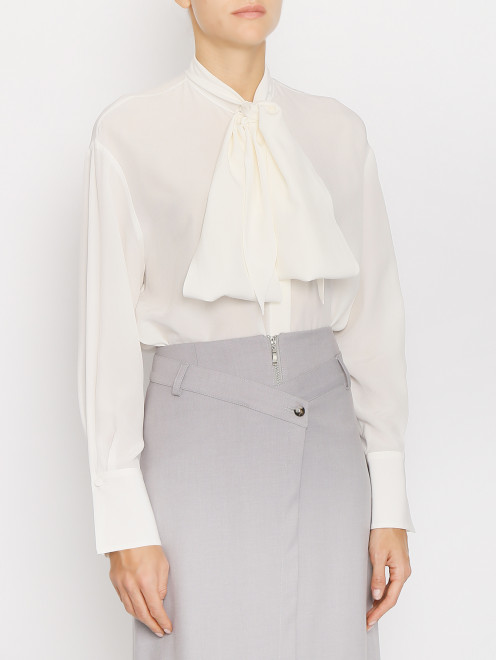 Блуза из шелка с бантом Etro - МодельВерхНиз