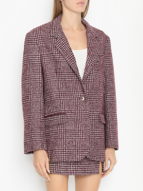 Однобортный пиджак с узором гусиная лапка Forte Dei Marmi Couture - МодельВерхНиз